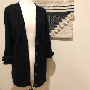 Urban Outfitters Chunky Knit Black Cardigan Size S